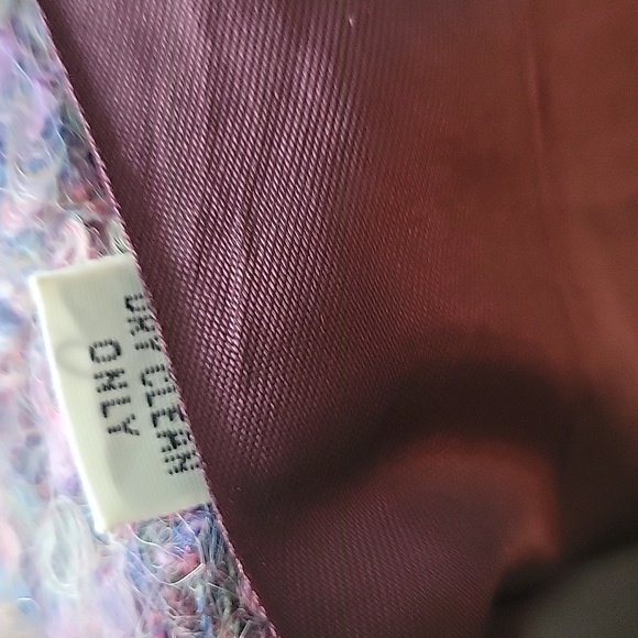 Bromley Boucle Scarf Trench Coat Union Made Wool Shades of Purple Womans XL - Picture 10 of 13